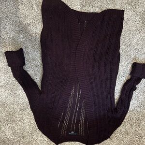 American Eagle Outfitters Women's Dark Purple Cardigan